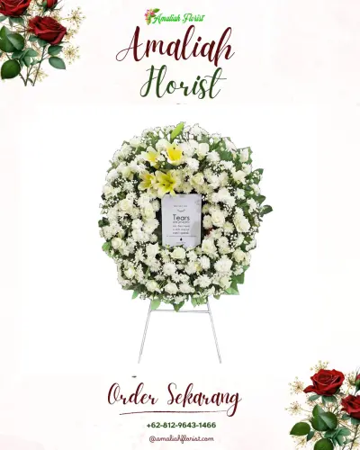 Krans Bunga Duka Cita di Antapani Tengah