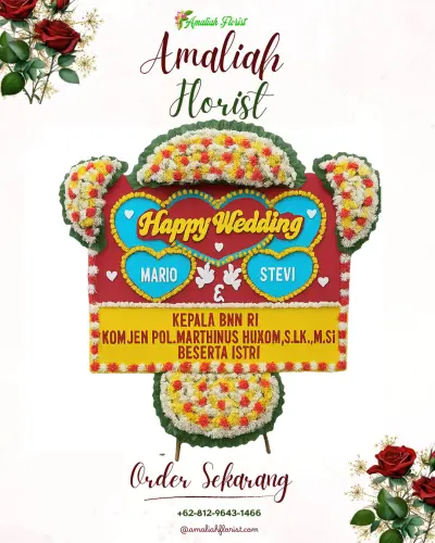 Karangan Papan Bunga Pernikahan di Antapani Tengah